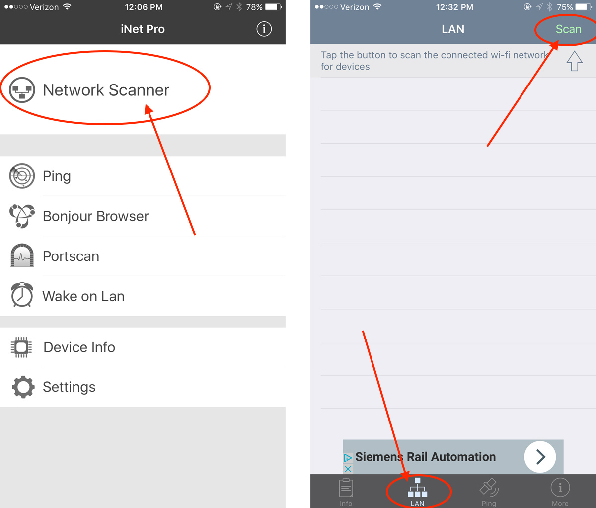 Network scanner app