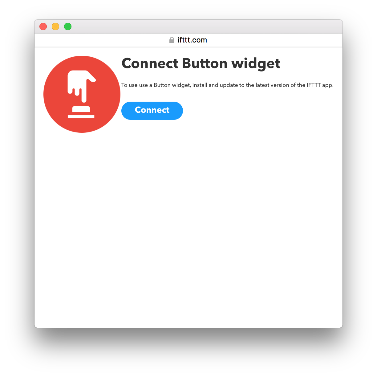 IFTTT button connect
